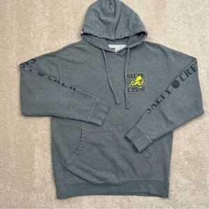 Salty Crew Hoodie Adult Medium Gray Pullover Long Sleeve Fleece Outdoor Men